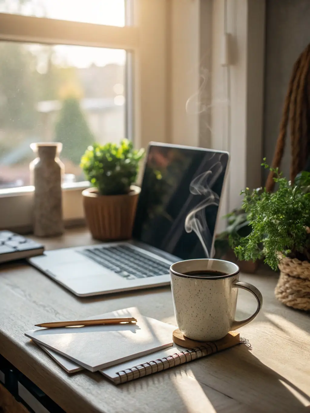 A modern home office setup with seamless Wi-Fi coverage, showcasing how Wi-Fi extenders improve connectivity in every corner of the house.